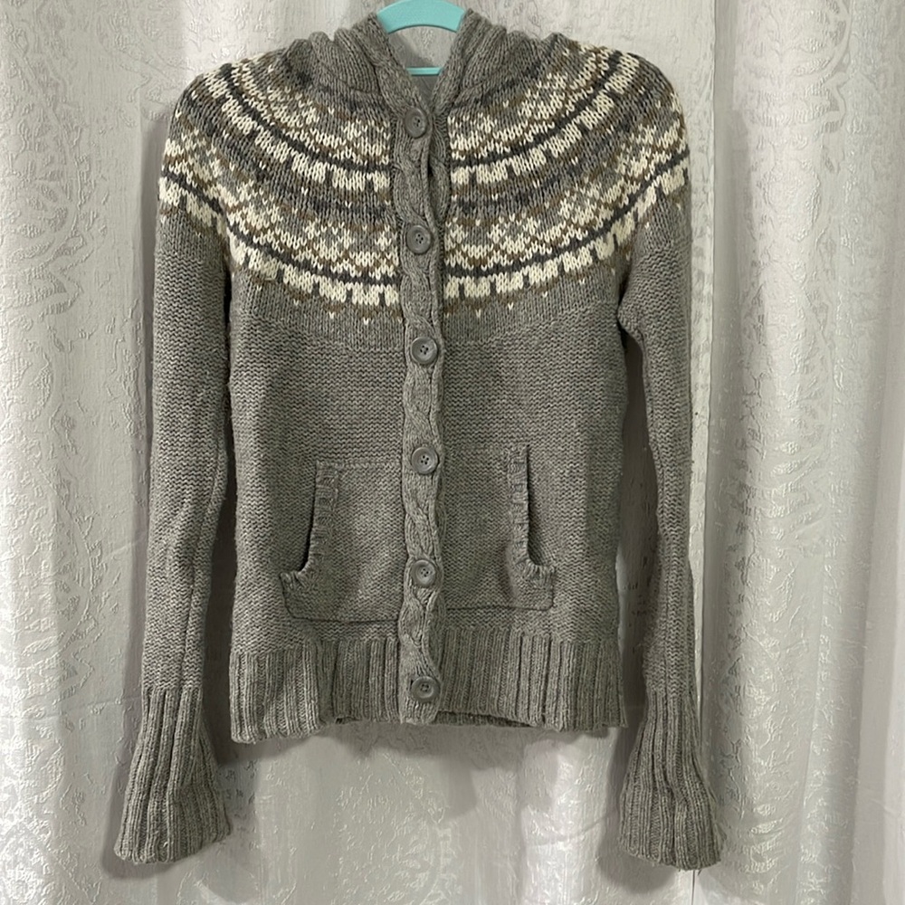 ASO Hermione Granger Zara Fair Isle Cardigan in Deathly Hallows - Picture 2 of 4